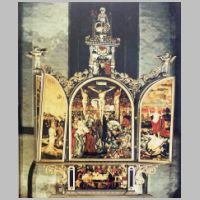 Foto Martin Geisler, Wikipedia, Modell des verbrannten Cranach-Altars in der Sakristei,2.jpg